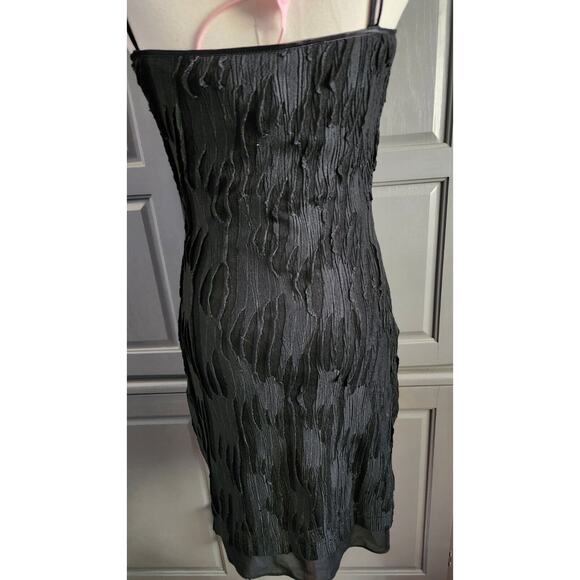 Nana Jacqueline Franca LBD Stretch Mini Dress Rhinestone On Strap Large NWT $368 - Picture 11 of 16